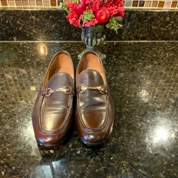 Saks Fifth Avenue Brown Leather Mens Slip on Shoes. Sz. 10.5 main image 7